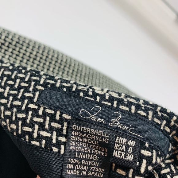 Jess Basic Wool Blend Skirt Suit classic black & White academia preppy 8 - Picture 11 of 11